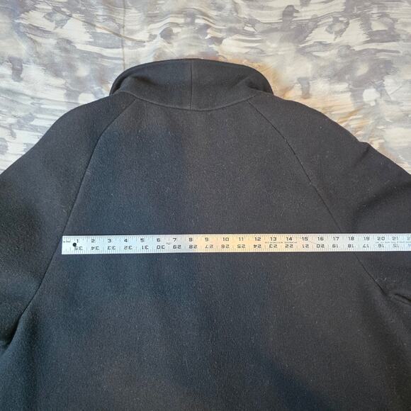 Double Brested Black Wool Trench Coat Red Lined Men's Big Tall Plus 54" Gift USA - Picture 9 of 13